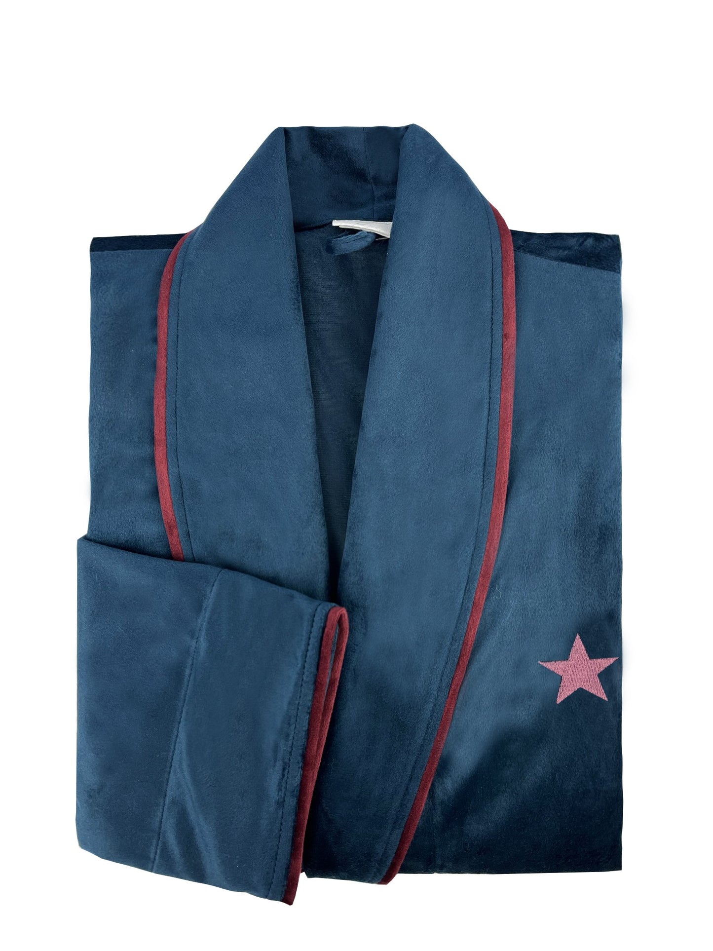Robe Celestial Dream Veludo Marinho Bordado Tamanho Único