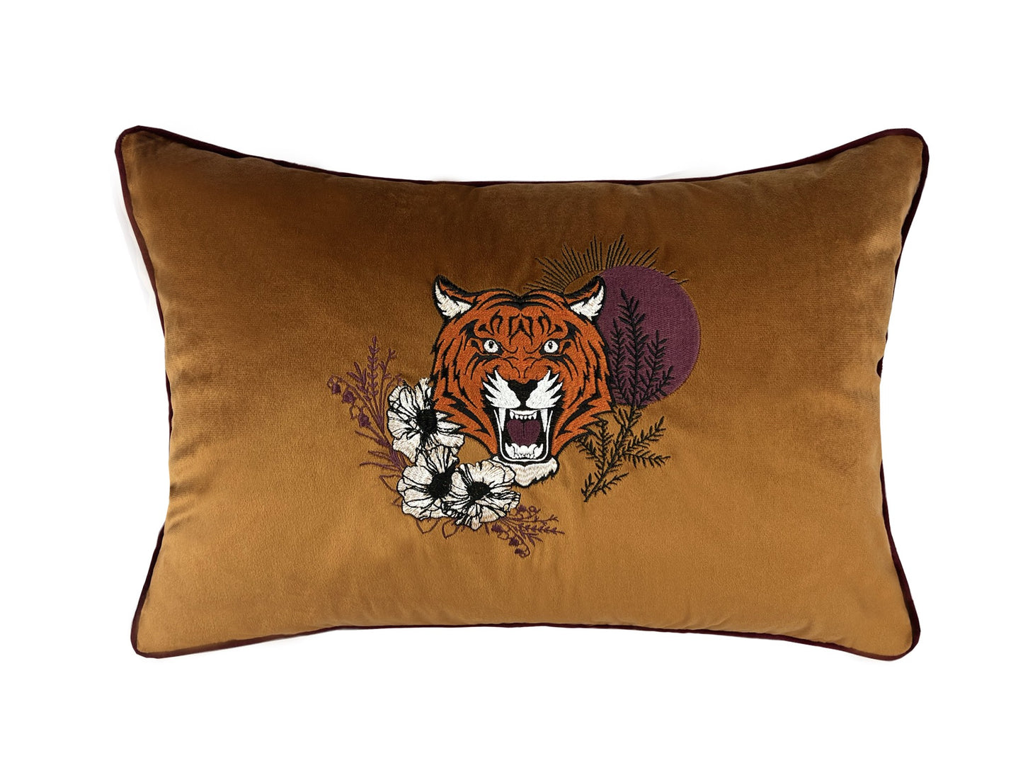 Almofada Love By Sun And Moon Veludo Bordado Tigre 40X60