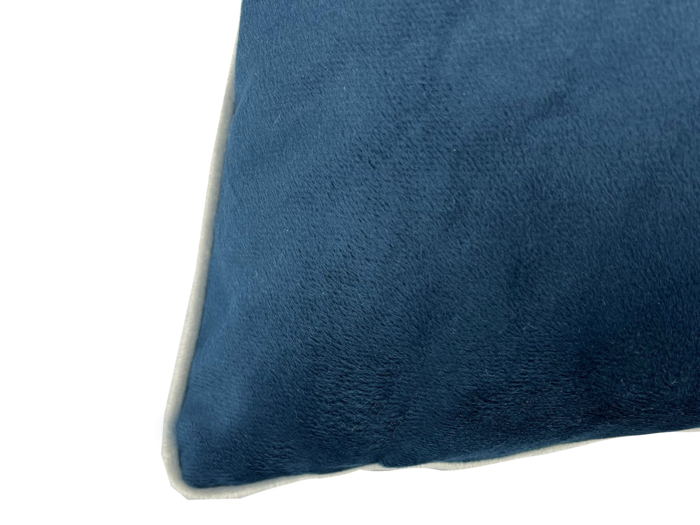 Almofada Amboise Veludo Azul Marinho Bordado Brasão 60X60