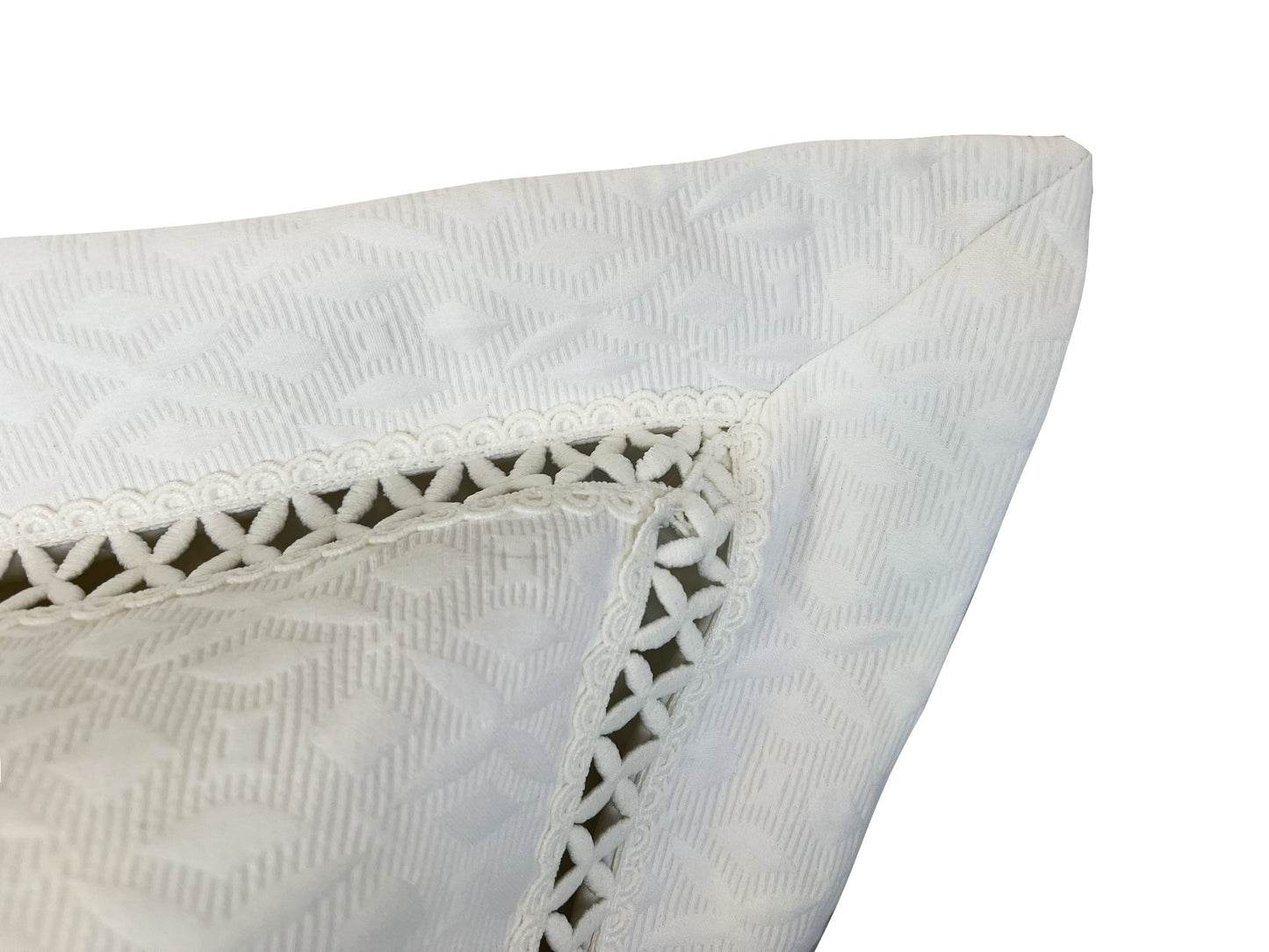 Porta Travesseiro Bonheur Du Muguet Guipuir Tecido Decor