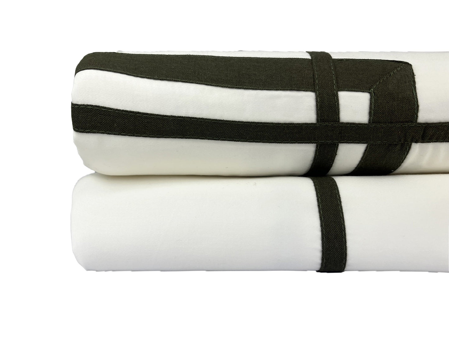 Capa Duvet Chez Rio 600 Fios Com Fitas Linho Verde - Muguet Home