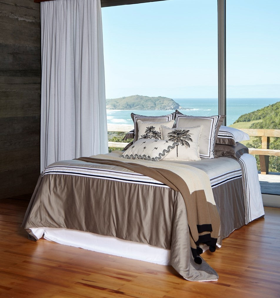 Capa Duvet Let'S Copa Bege/Camur/Preto 600 Fios - Muguet Home