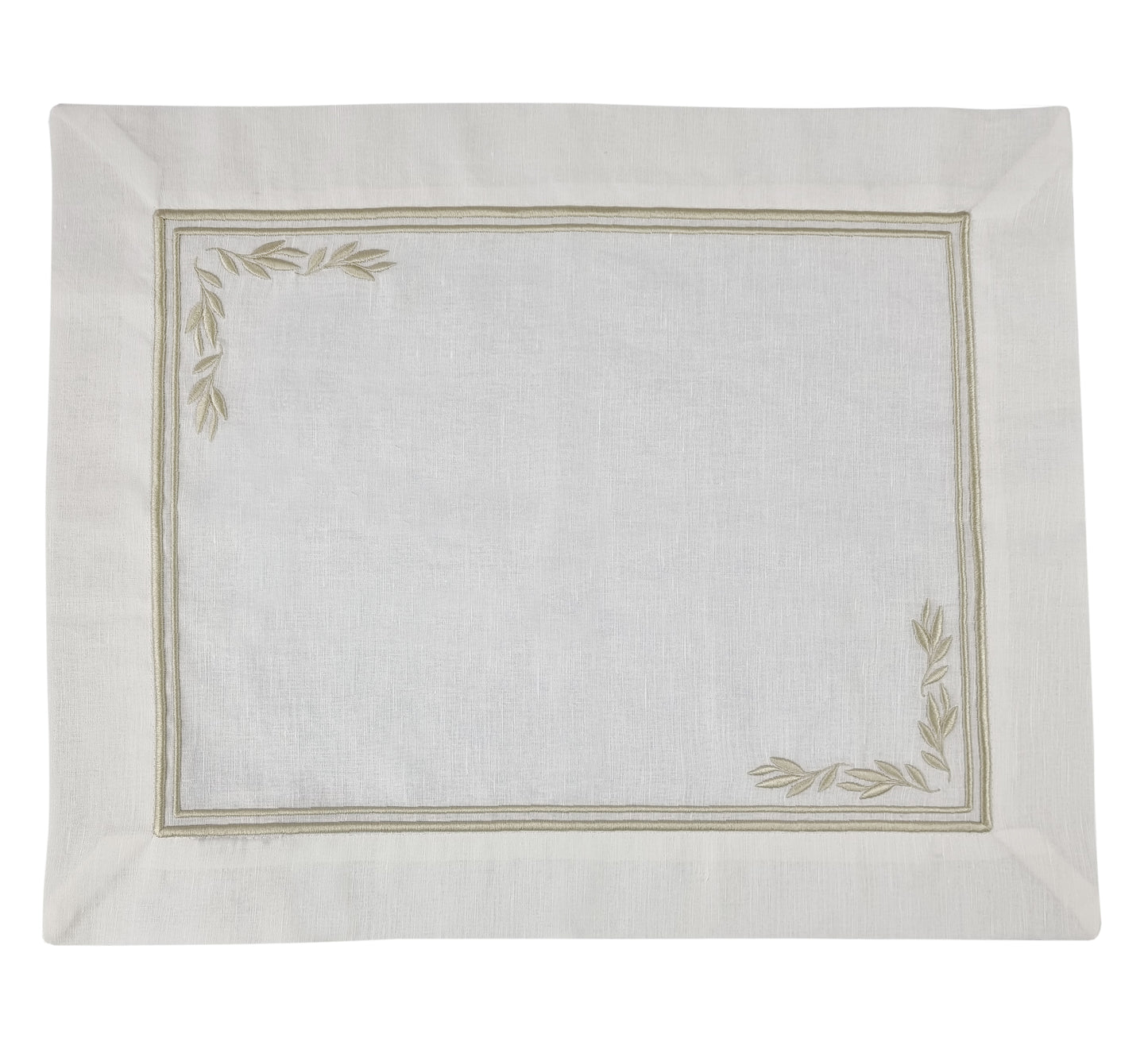 Lugar Americano Prado Linho Bco Bordado 40X50 - Muguet Home