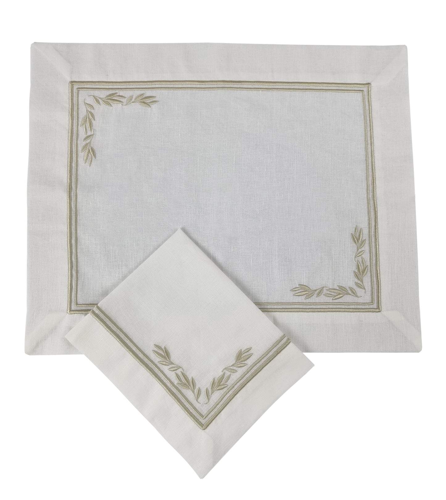 Lugar Americano Prado Linho Bco Bordado 40X50 - Muguet Home