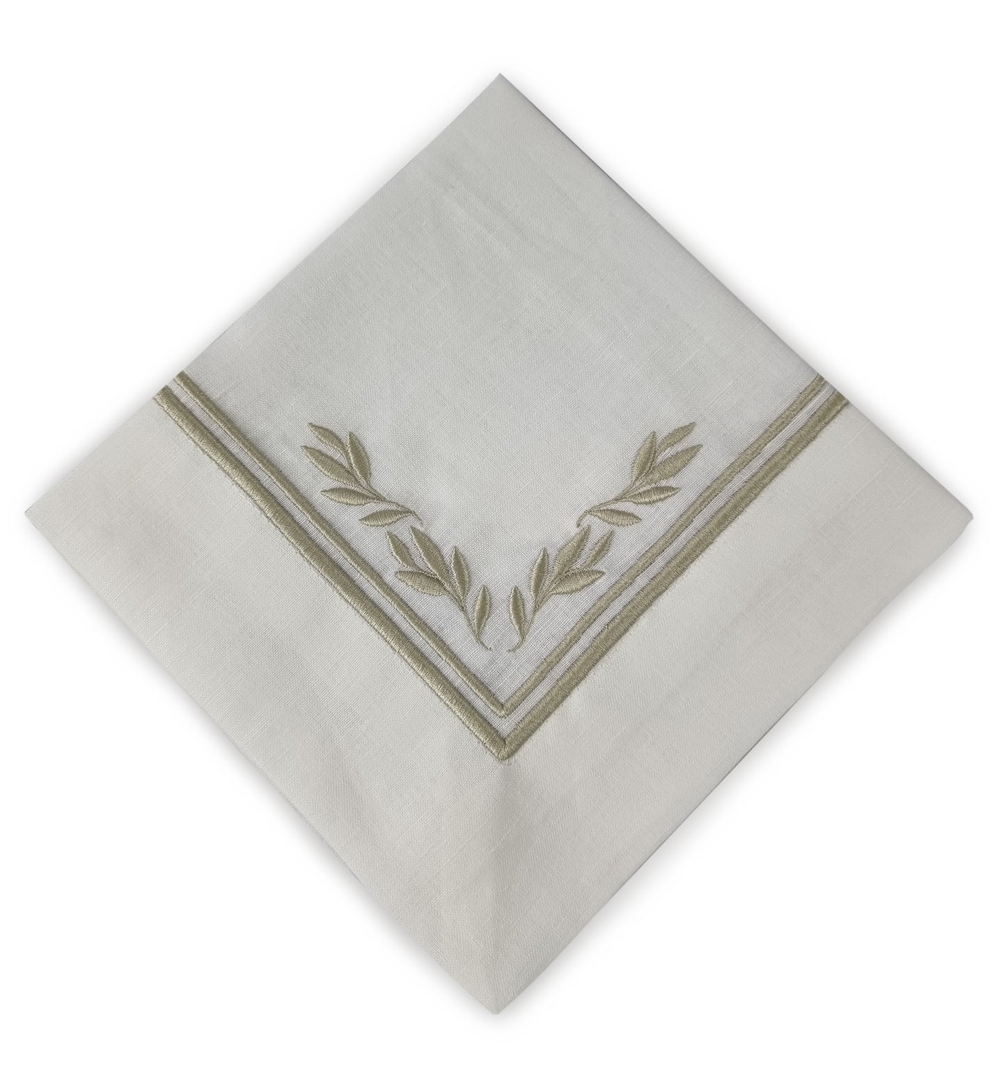Guardanapo Prado Linho Bco Bordado 45X45 - Muguet Home