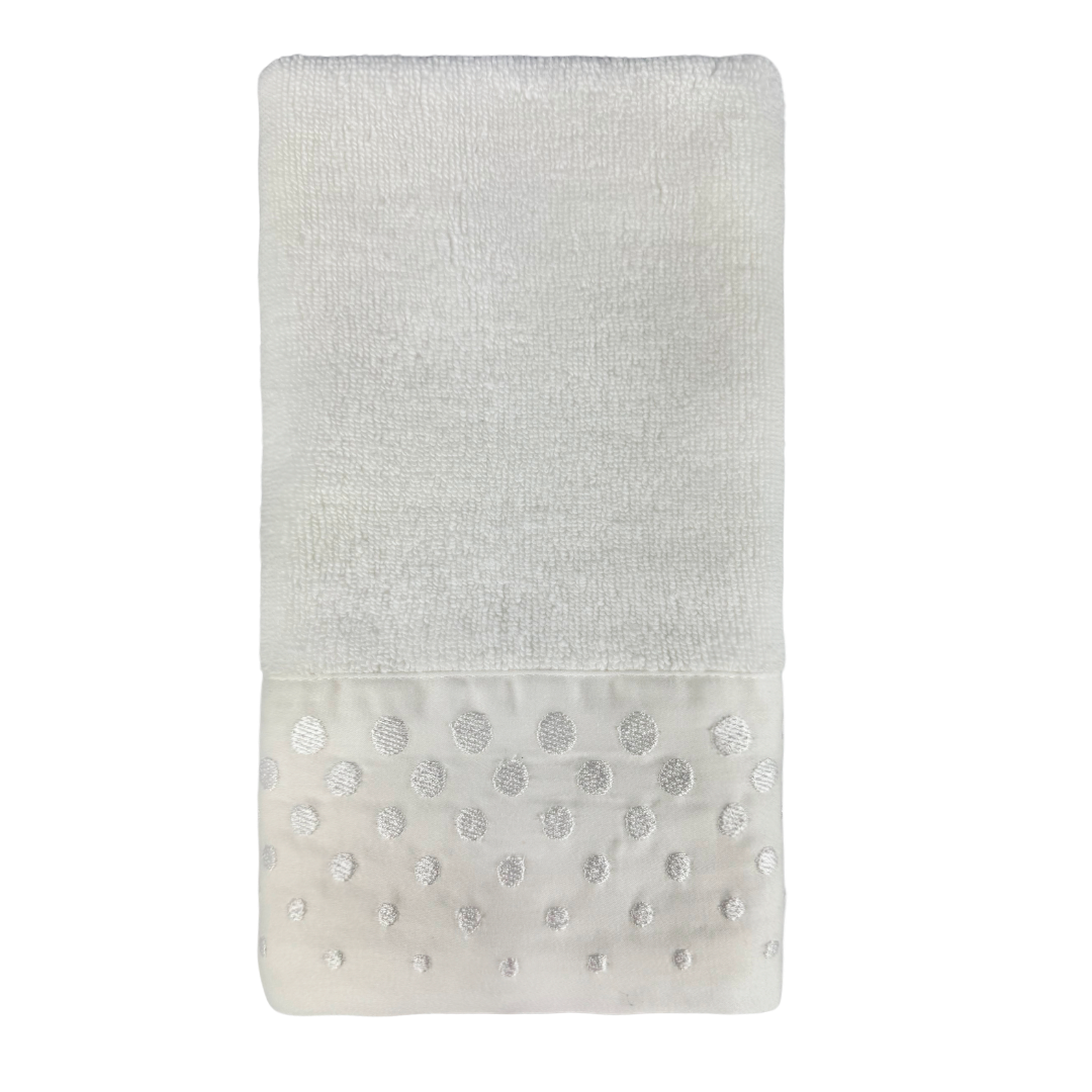 Toalha De Lavabo Petit Pois Bordada Branco