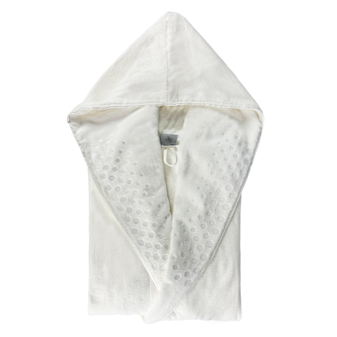Roupão Petit Pois Feminino Branco Bordado