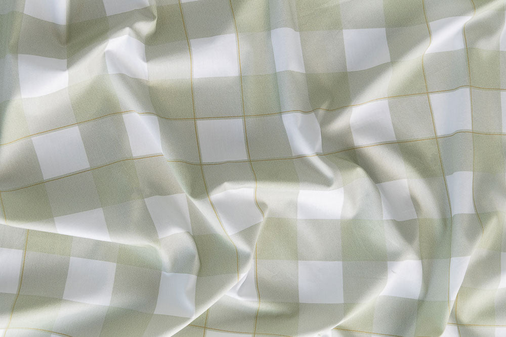 Fronha Avulsa Refúgio Natural Estampado Xadrez Verde/Branco - Muguet Home