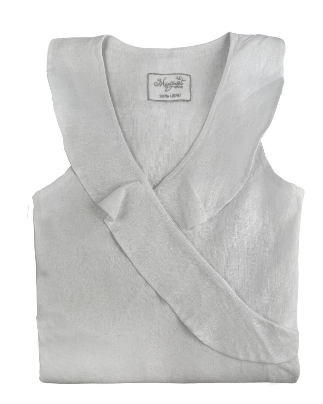 Vestido Curto Trancoso Linho Branco Babados Tamanho Único