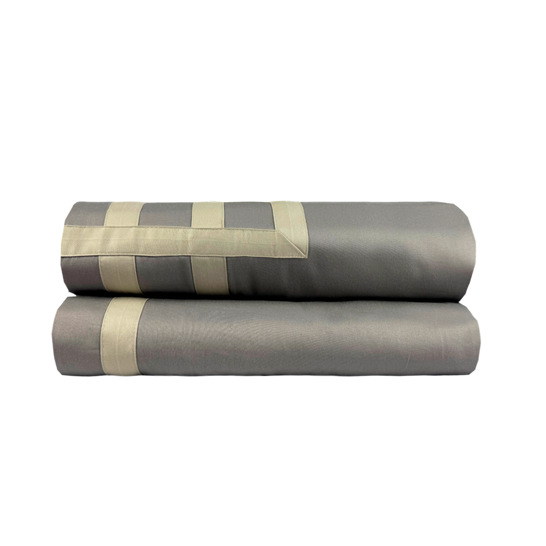 Capa Para Duvet Pied De Poule Platino Fitados Bege