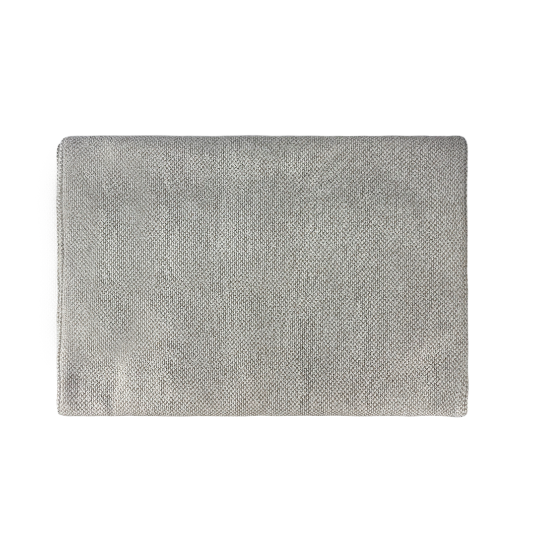 Set Petit Pois 3 Peças - Peseira E Duas Almofadas Tweed Bege E 600 Fios