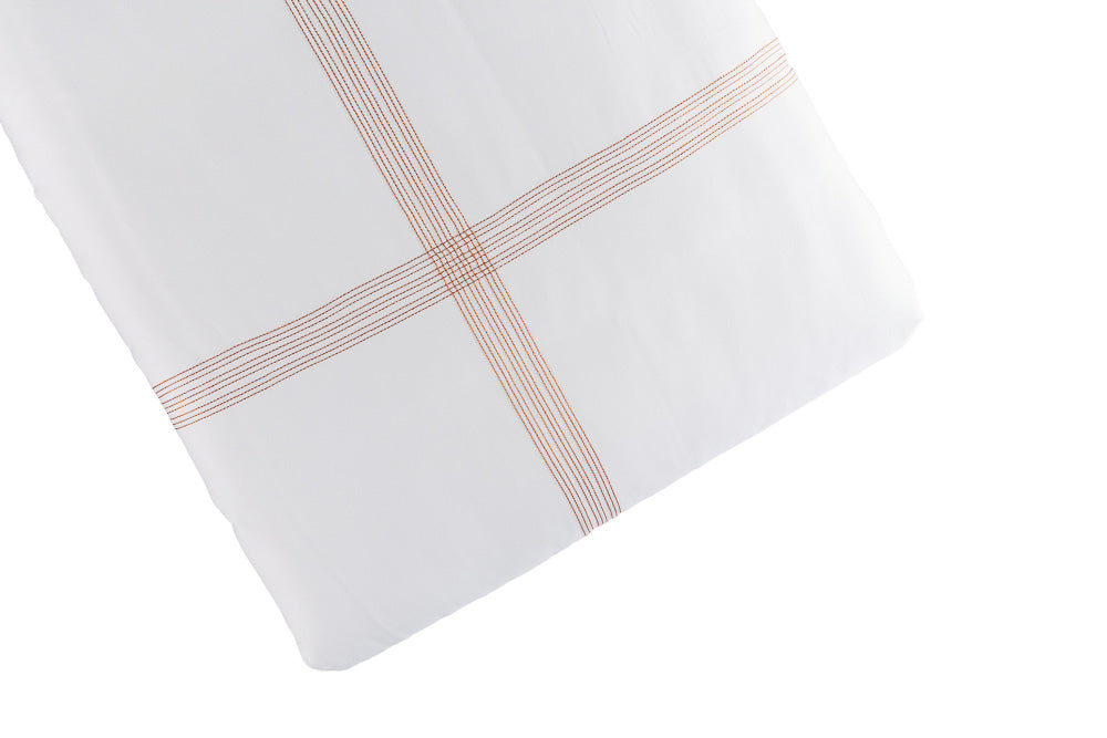 Capa Para Duvet Refúgio Campestre Branco 600 Fios Bordado Pespontos - Muguet Home