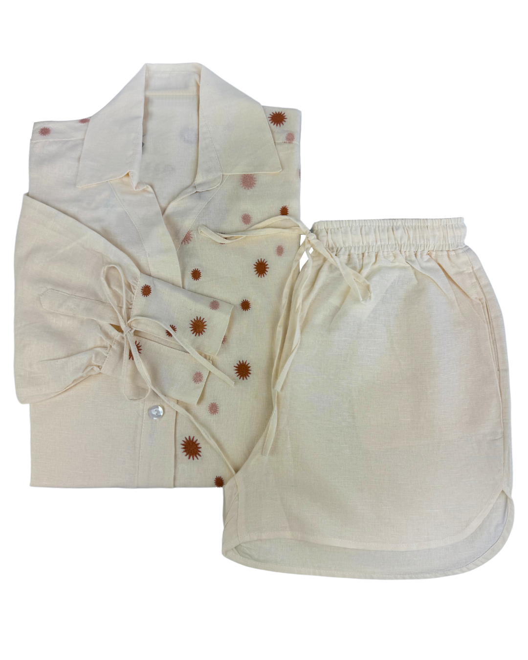 Shorts Falésias Alfaiataria Linho Papaya