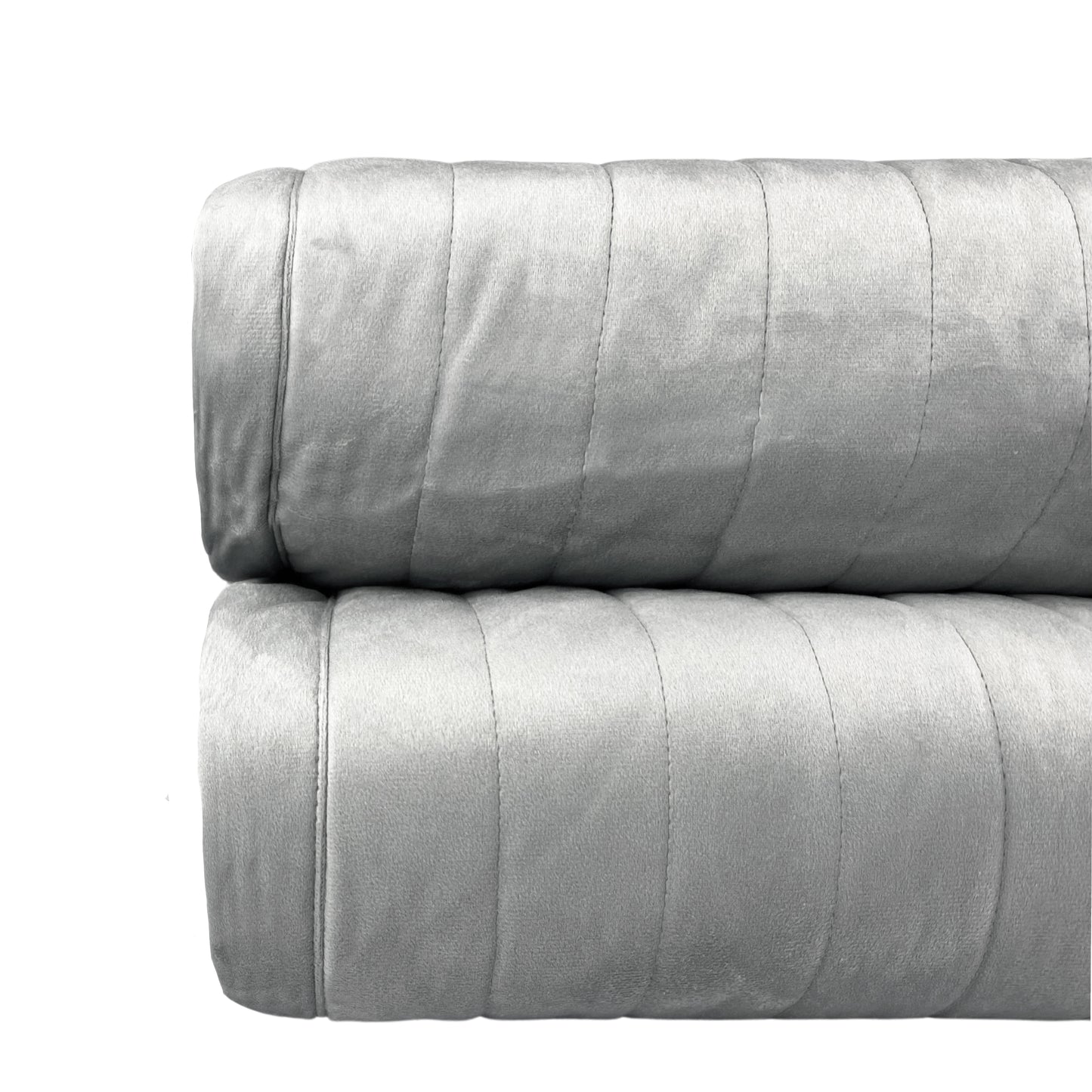 Peseira Paisley Veludo Cinza Prata 0,60x2,50