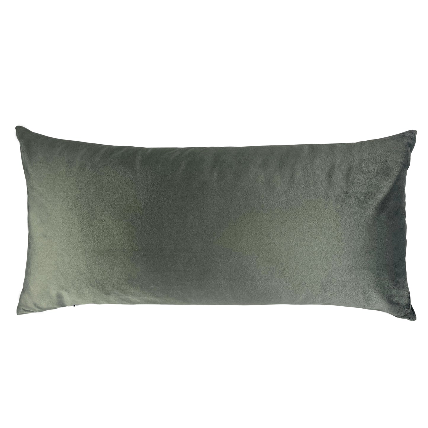 Almofada Paisley Veludo Basalto/Prata Geométrico 40x80
