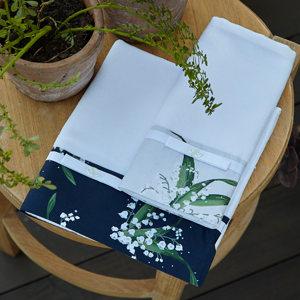 Toalha De Lavabo Bonheur Du Muguet Branca 30X50