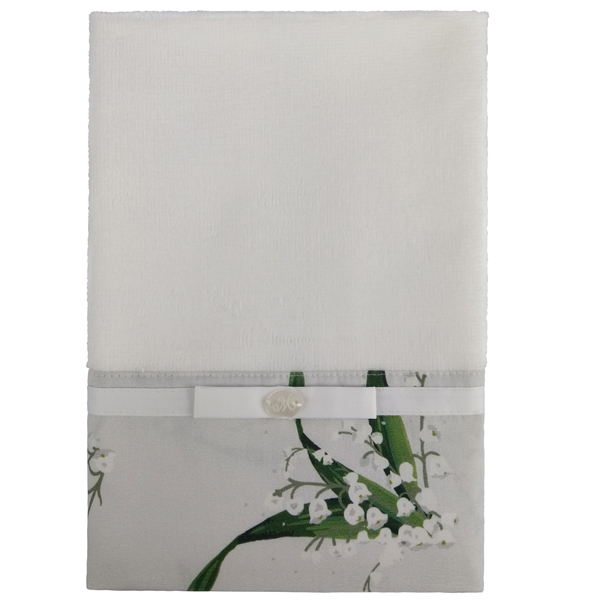 Toalha De Lavabo Bonheur Du Muguet Branca 30X50