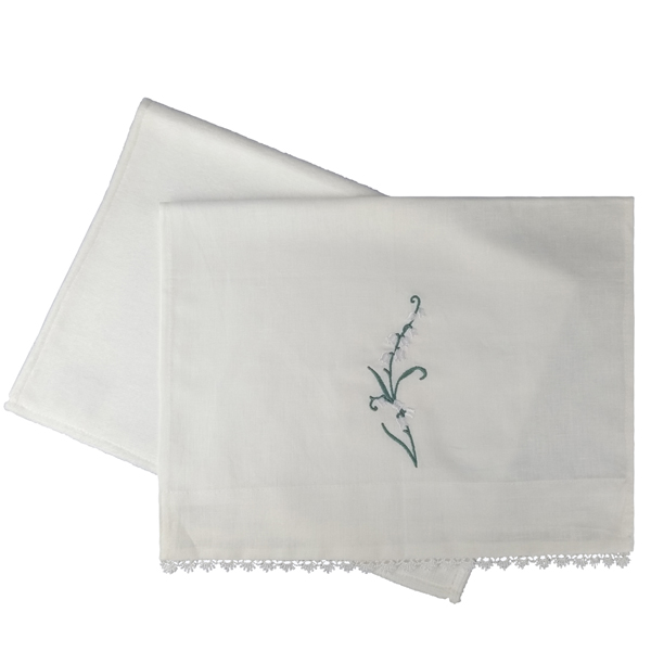 Toalha De Visita Bonheur Du Muguet Linho 2 Pecas 37x54