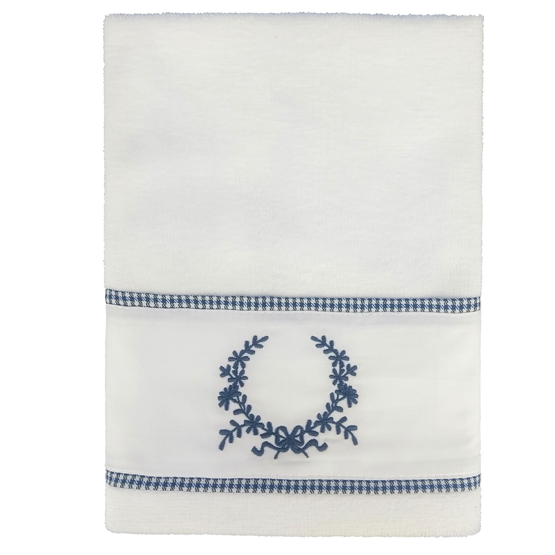 Toalha Lavabo Urban Blue Bordado Guirlanda