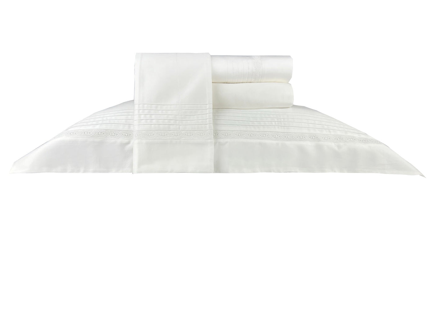 Jogo De Lençol Darling Branco Bordado Branco