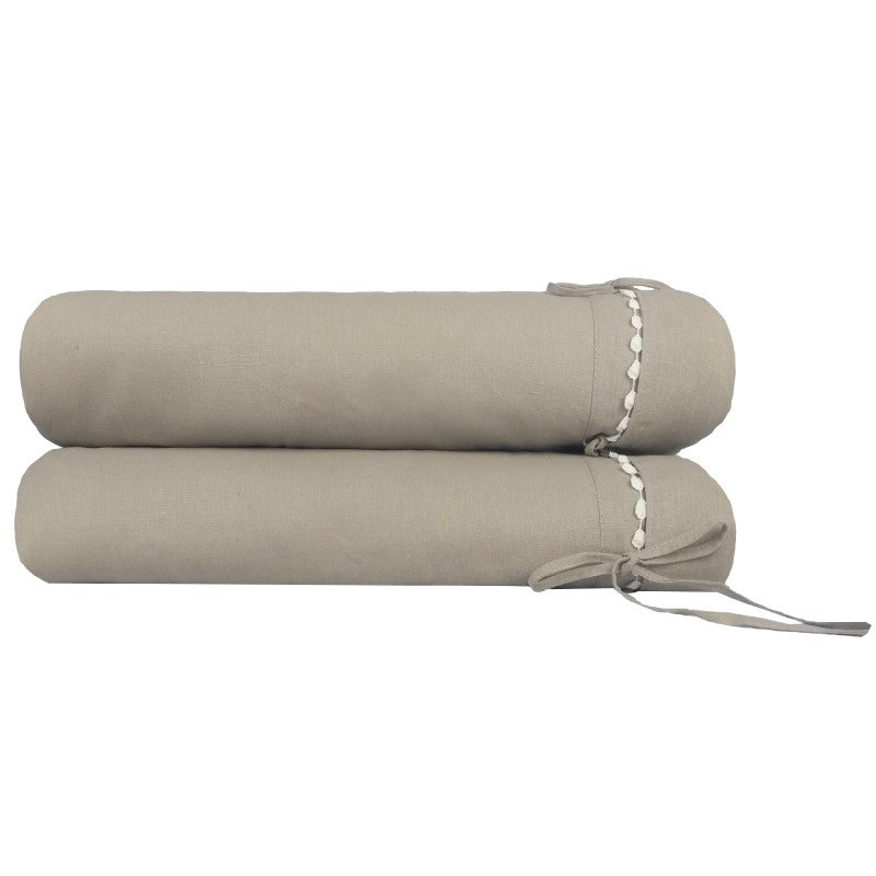 Capa Para Duvet Le Petit Linho Bege Lacos 1,10X1,40 - Muguet Home