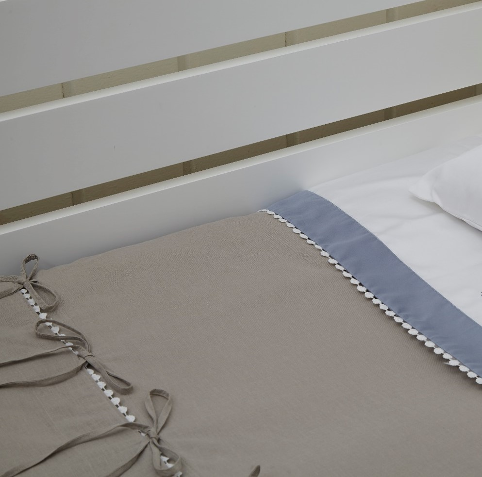 Capa Para Duvet Le Petit Linho Bege Lacos 1,10X1,40 - Muguet Home