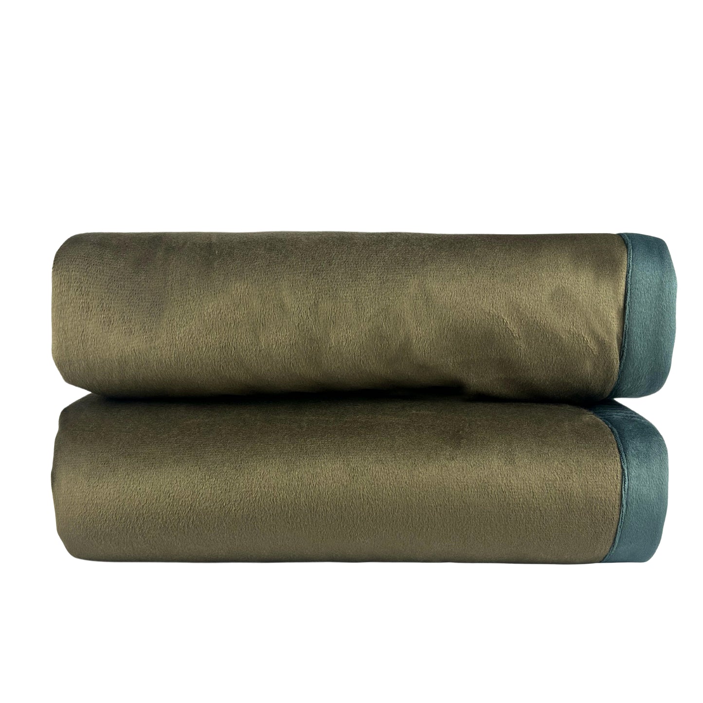 Peseira Boteh Veludo Camurça e Azul Persa 0,60x2,50