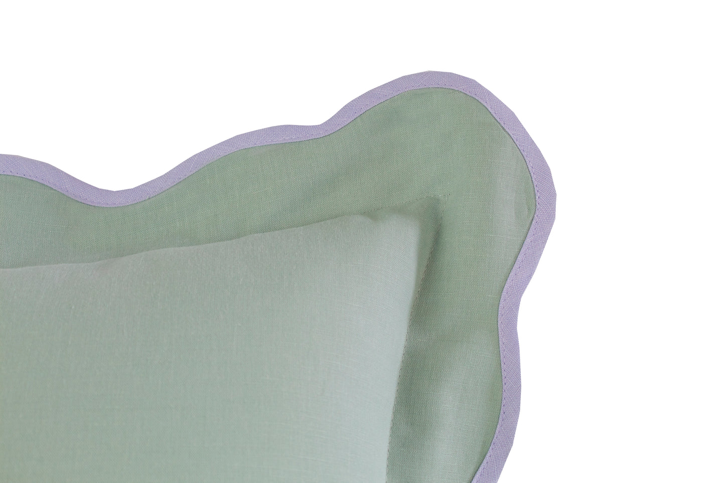 Almofada Jardim do Amanhã Linho Pistache/ Lavanda Waves 60x60