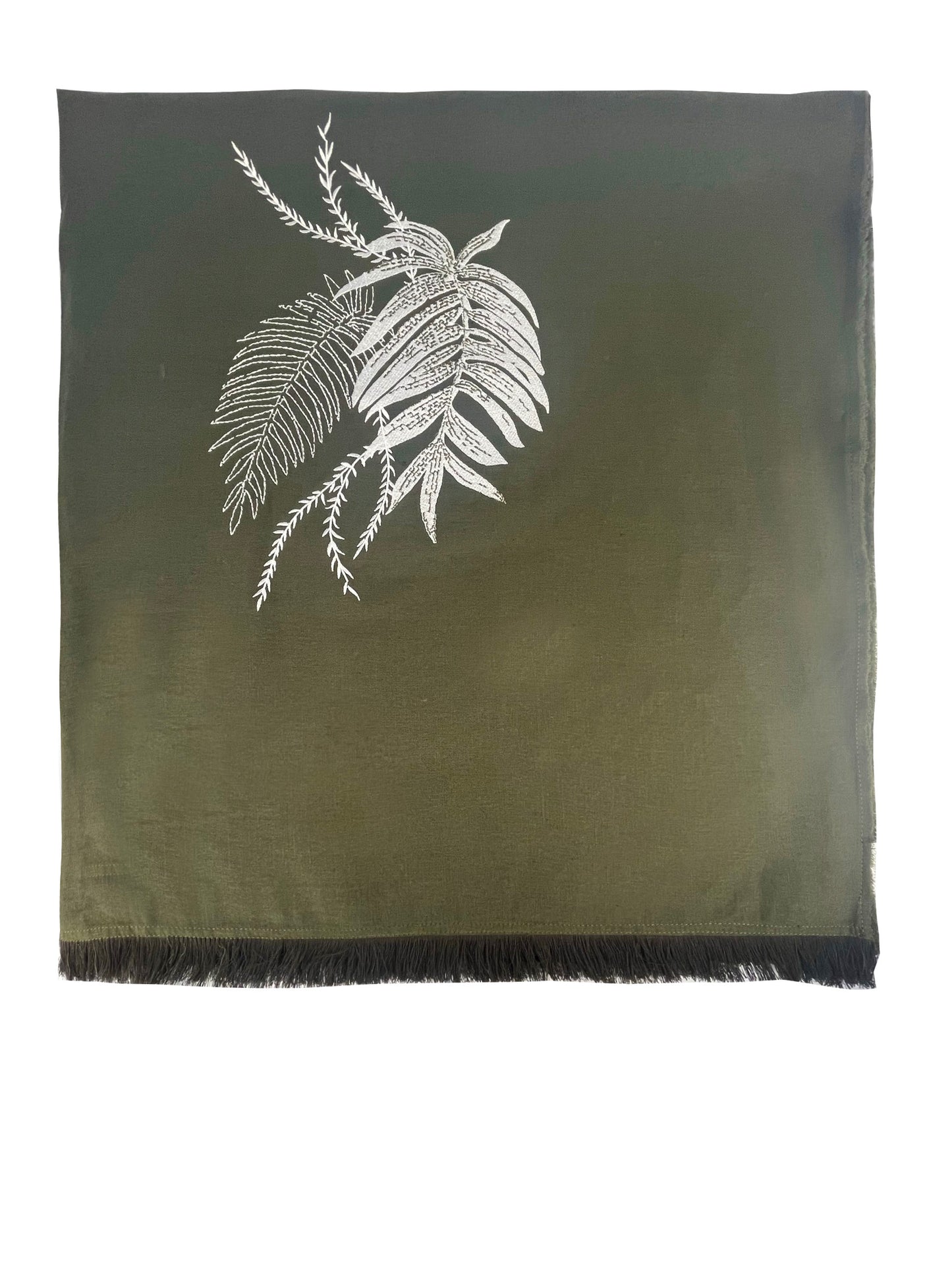 Manta Chez Rio Linho Verde Dupla Bordada 1,20X2,50