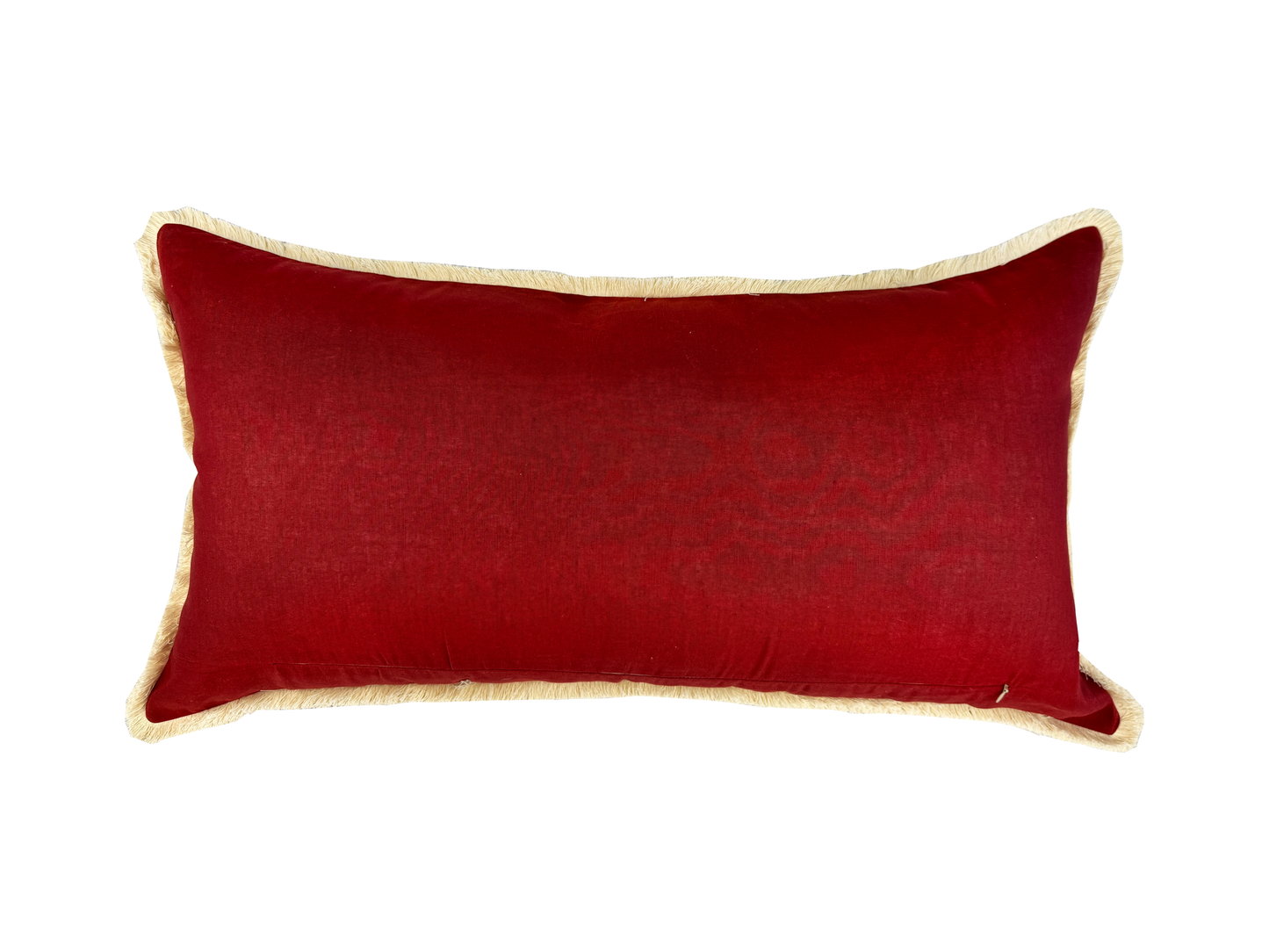 Almofada Bruma Coralina Linho Listrado Bordô/Off White Bordada Coral 40x80