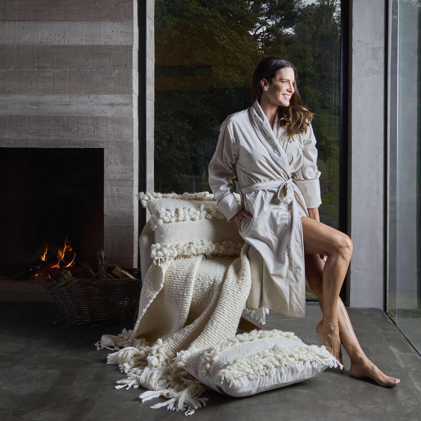 Almofada Prado Lã Merino Natural Tear 40X60 - Muguet Home