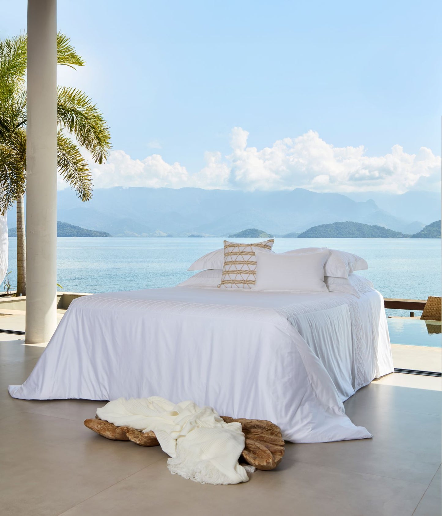 Manta Em Tricô Costa Serena offwhite 1,60x2,60