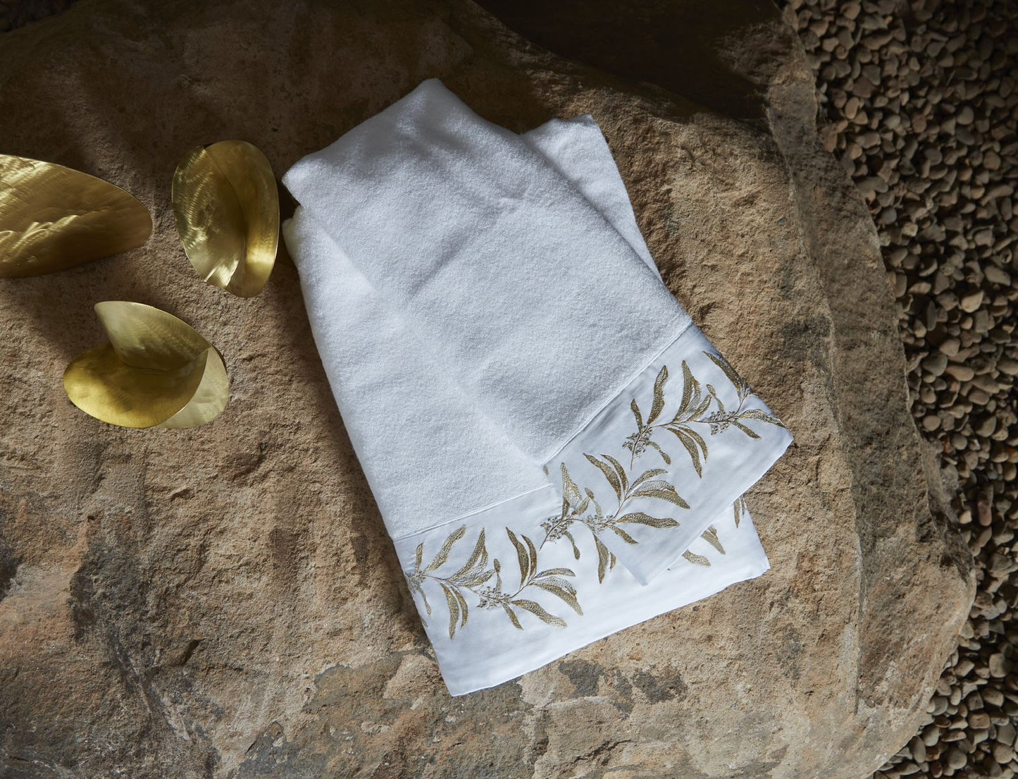 Toalha Lavabo Le Jardin D'Éden Barrado Mil Fios Bordada