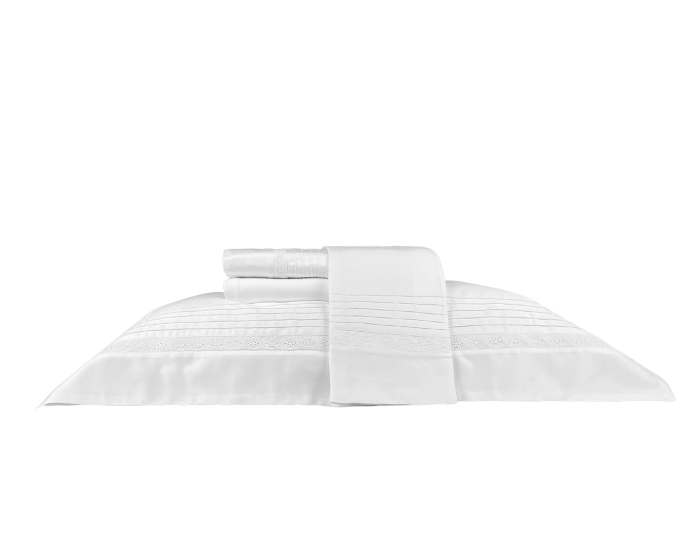 Jogo De Lençol Darling Bordado Branco/ Branco - Muguet Home