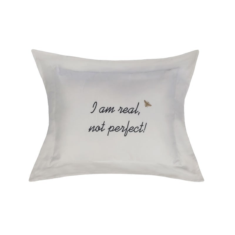 Almofada Abeille Frase Bordada Preto 40X50 - Muguet Home