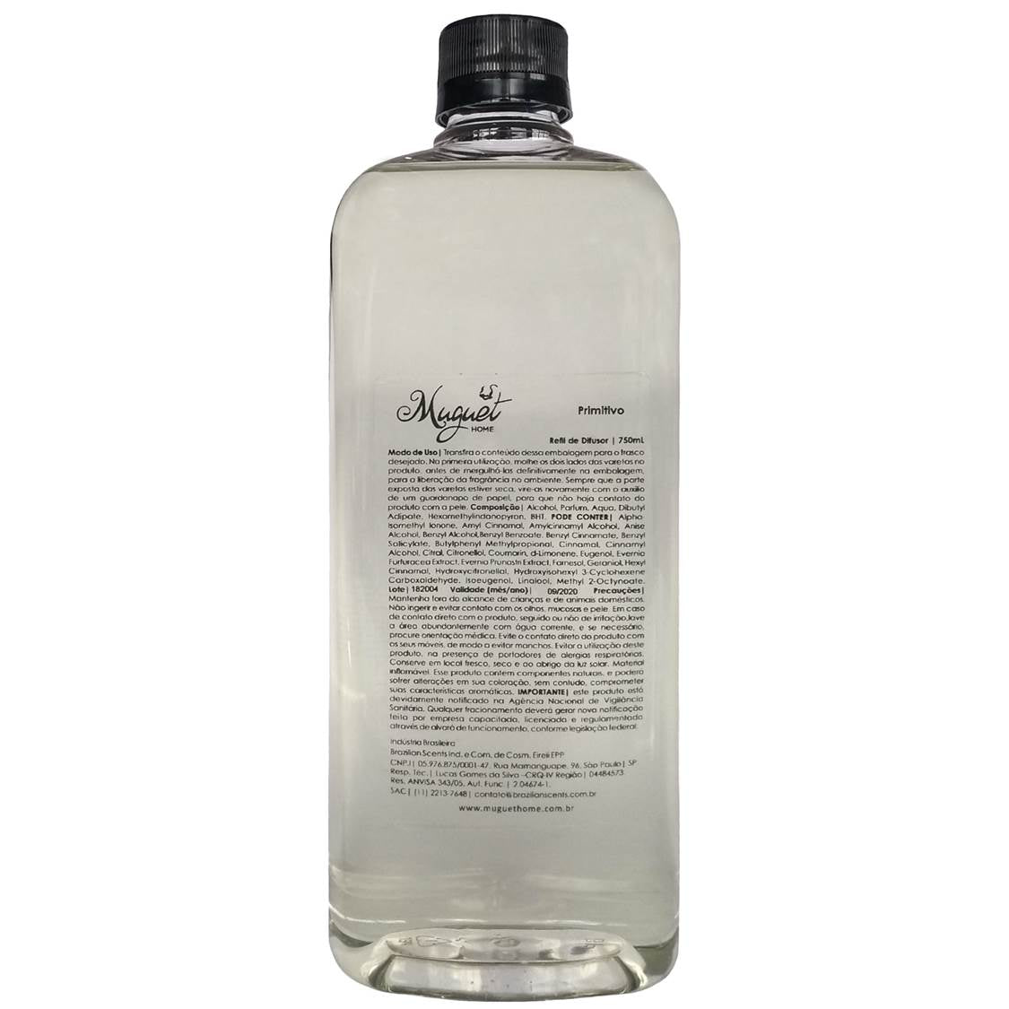 Refil Difusor Garrafa Primitivo 750 Ml