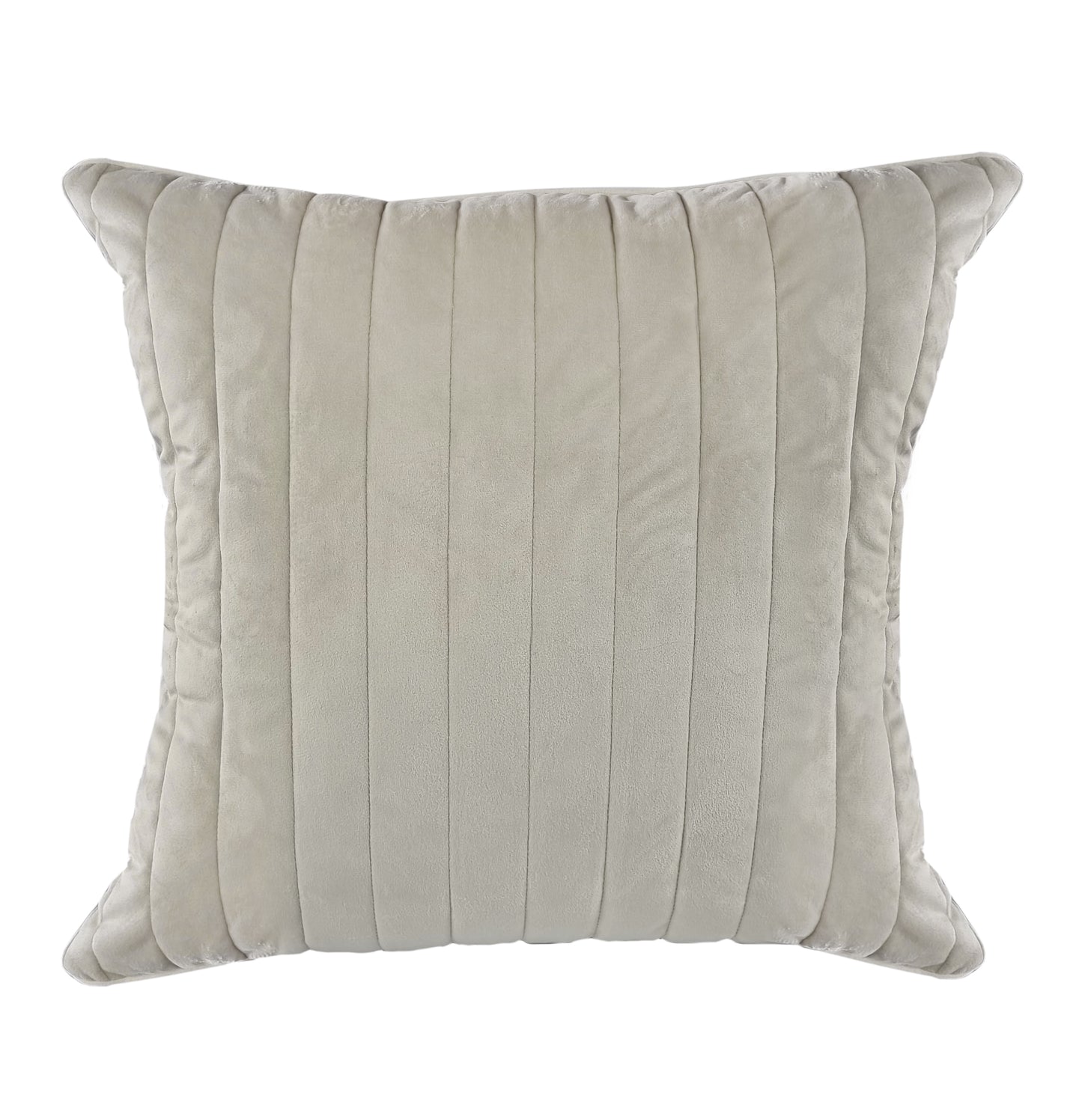 Almofada Prado Veludo Matelassado Creme 60X60 - Muguet Home