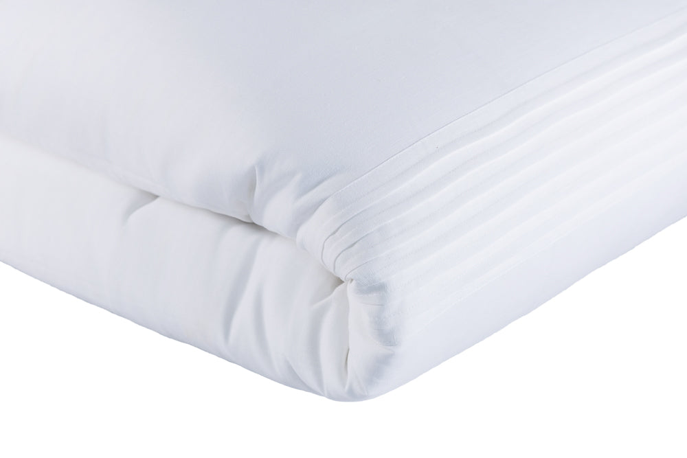 Capa Para Duvet Les Muguets Linho e 600 Fios Branco Plissê - Muguet Home