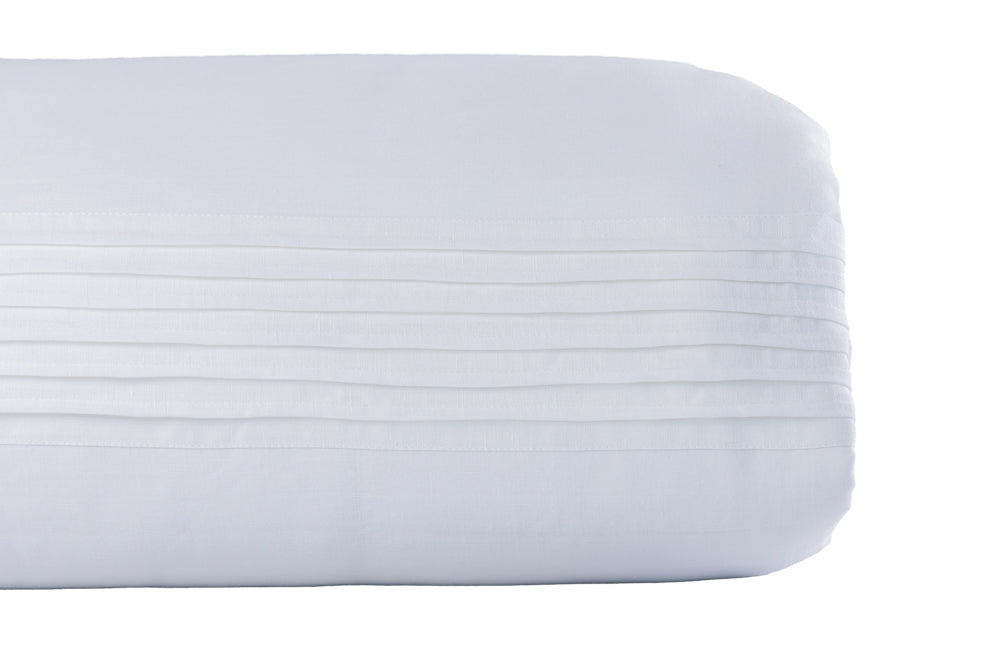 Capa Para Duvet Les Muguets Linho e 600 Fios Branco Plissê - Muguet Home
