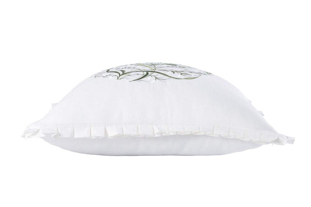 Almofada Les Muguets Linho Branco Bordada 50x50 - Muguet Home