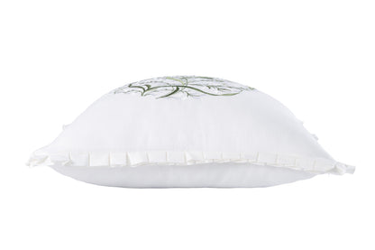 Almofada Les Muguets Linho Branco Bordada 50x50 - Muguet Home