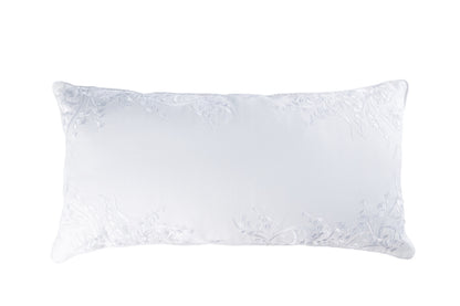 Almofada Les Muguets Linho Branco Bordada 40x80 - Muguet Home