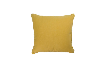 Almofada Soleil De Souvenirs Shantung De Seda E Linho Jaune Bordada 50x50