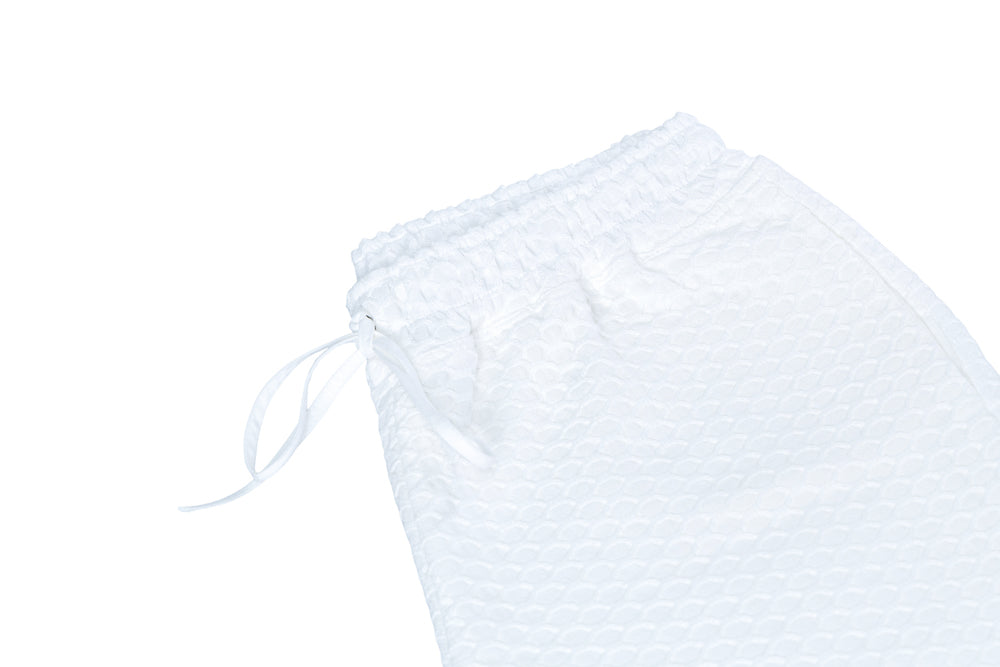 Shorts Pages Blanches Tecido Decor Favos Branco