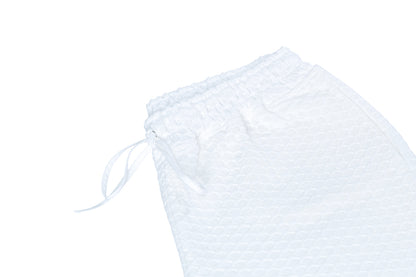 Shorts Pages Blanches Tecido Decor Favos Branco