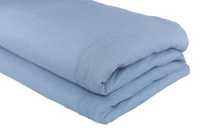 Capa Para Duvet Soleil De Souvenirs Linho Azul Viés Waves