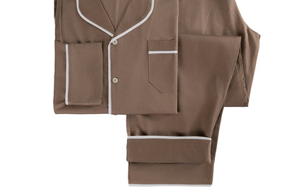 Pijama Refúgio Masculino Marrom Cacau 600 Fios - Muguet Home