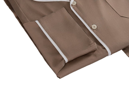 Pijama Refúgio Masculino Marrom Cacau 600 Fios - Muguet Home