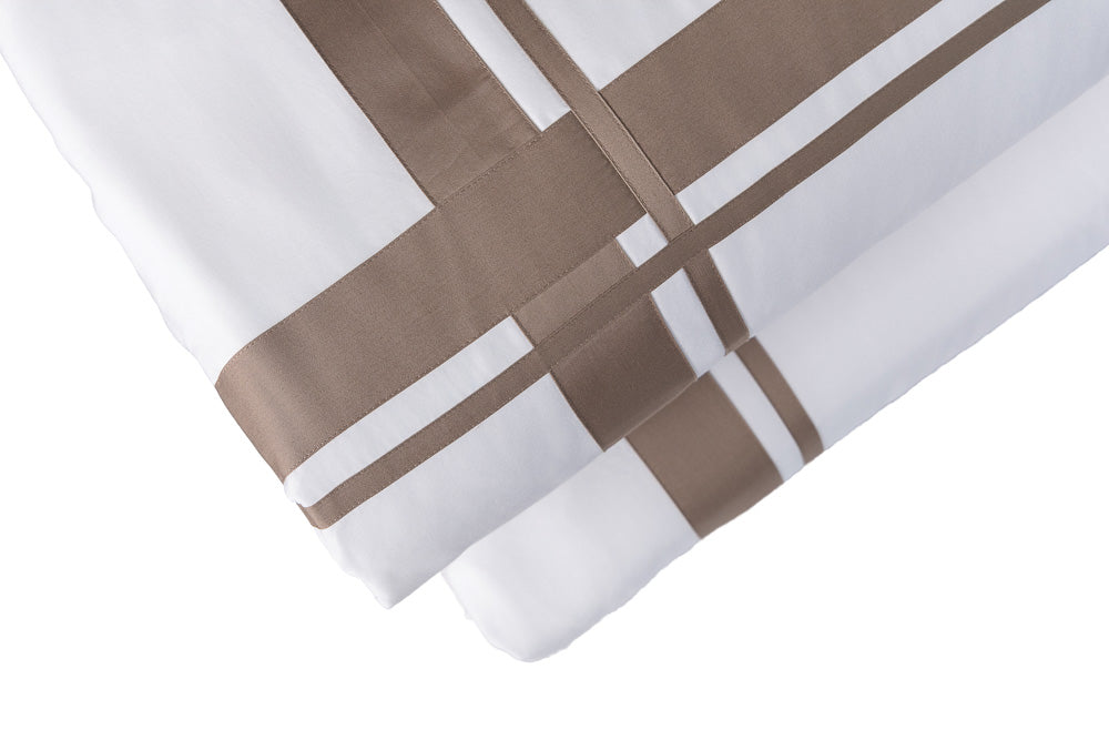 Capa Para Duvet Refúgio Branco/Cacau 600 Fios - Muguet Home
