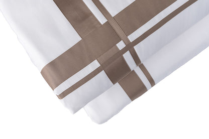 Capa Para Duvet Refúgio Branco/Cacau 600 Fios - Muguet Home